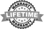 Our work is covered by our limited Lifetime Warranty.